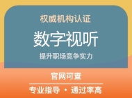 数字视听行业技能认证